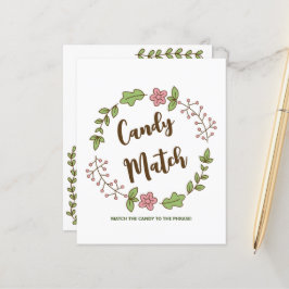 Candy Match Pappersark Bröllopsduschspel