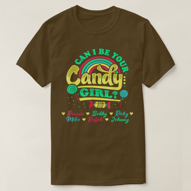 Candy Mike Ricky Ralph Johnny Bobby Ronnie Cl T Shirt (Design framsida)