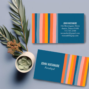 Candy Minimalist Rand Handmade Blue Visitkort