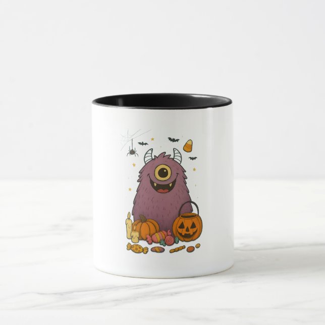 Candy Monster Bash – Cute Halloween Design Mugg (Center)