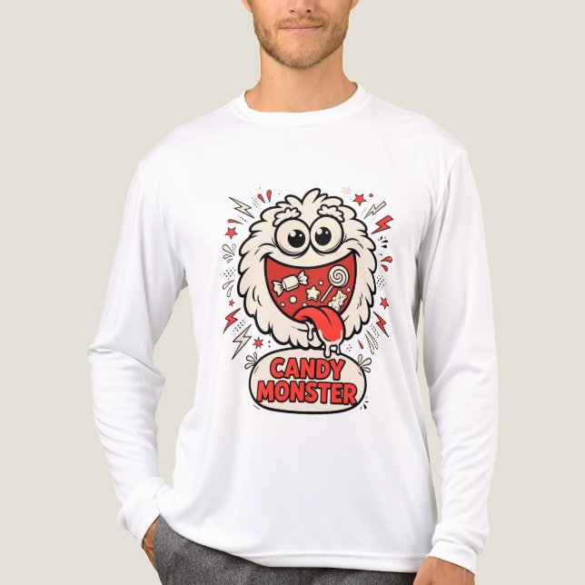 Candy Monster Cute Halloween Tee (Framsida)