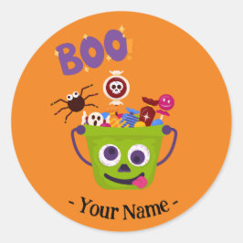 "Candy Monster in Training" Halloween Stickers Runt Klistermärke