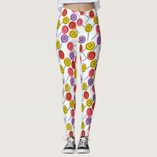 Candy mönster Lollies mönster Lollipop 2 Leggings