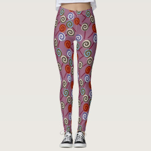Candy mönster Lollies mönster Lollipop 49 Leggings