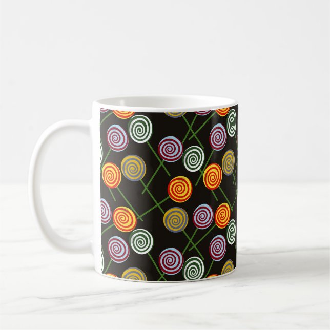 Candy mönster | Lollies mönster | Lollipop 52 Kaffemugg (Vänster)