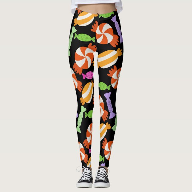 Candy mönster | Lollies mönster | Lollipop 59 Leggings (Framsida)
