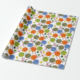 Candy mönster Lollies mönster Lollipop 61 Presentpapper