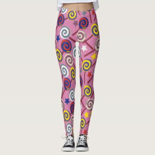 Candy mönster   Lollies mönster   Lollipop 7 Leggings