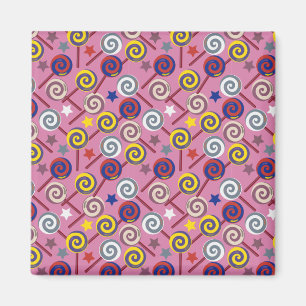 Candy mönster Lollies mönster Lollipop 7 Magnet
