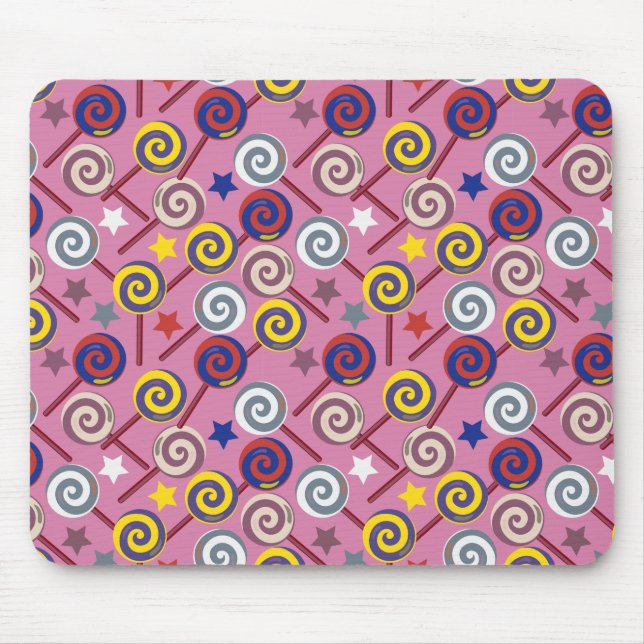 Candy mönster | Lollies mönster | Lollipop 7 Musmatta (Framsidan)