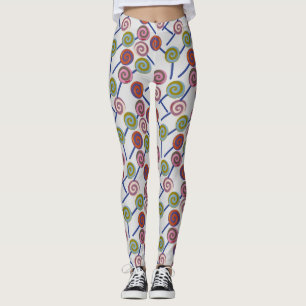 Candy mönster Lollies mönster Lollipop 8 Leggings
