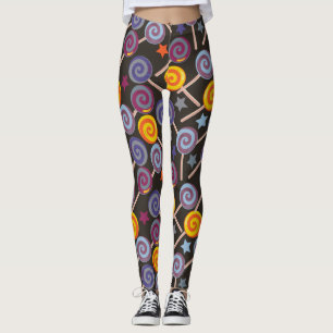 Candy mönster Lollies mönster Lollipop 9 Leggings