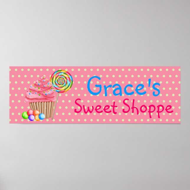 Candy Muffinss Sweet Shoppe Banner Poster (Framsidan)