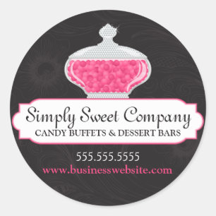 Candy och Dessert Buffet Runt Klistermärke