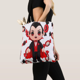Candy och Dracula Cute Spooky Halloween Tygkasse