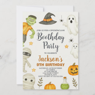 Candy Party Kids Halloween Birthday-inbjudan Inbjudningar