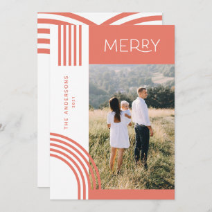 Candy pastel rosa rand regnbåge 1 bild jul julkort