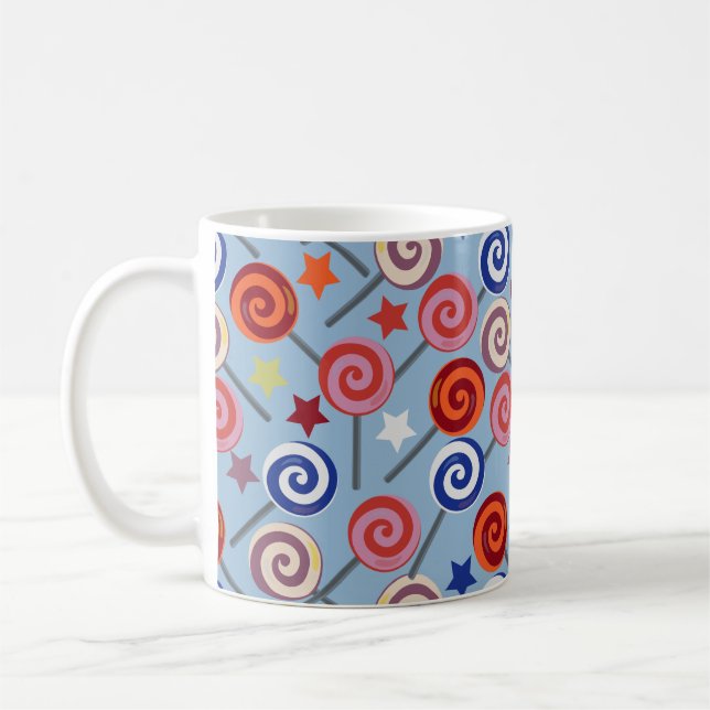 Candy pattern | Lollies pattern | lollipop 40 Kaffemugg (Vänster)
