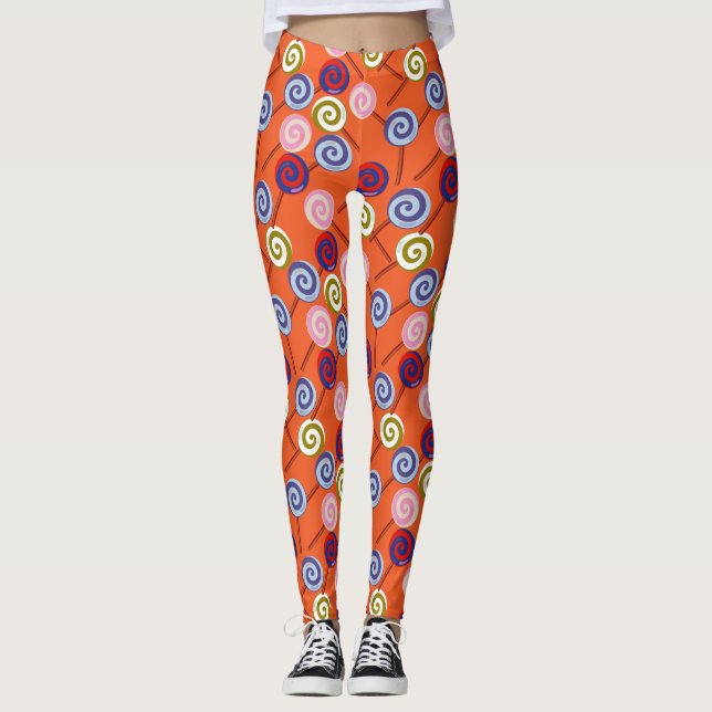 Candy pattern | Lollies pattern | lollipop 42 Leggings (Framsida)