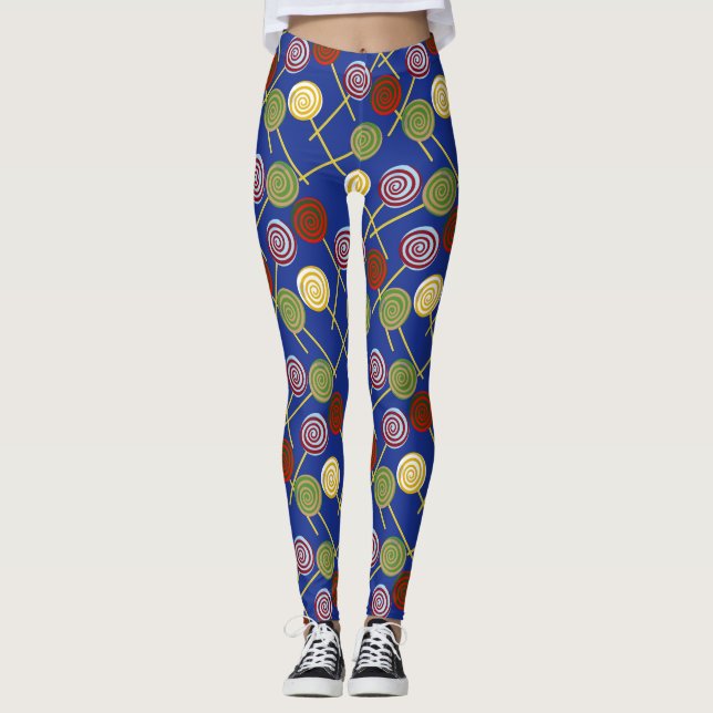 Candy pattern | Lollies pattern | lollipop 4 Leggings (Framsida)