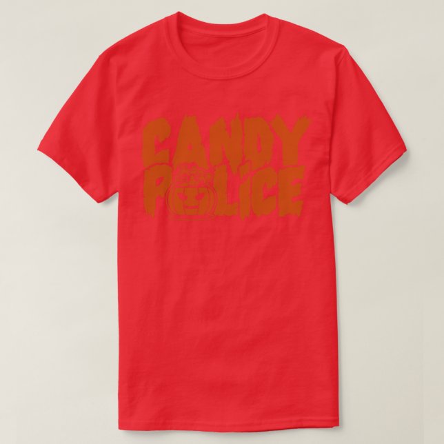 Candy Police Funny Halloween T Shirt (Design framsida)