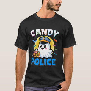 Candy Police Ghost Funny Halloween Ghost Candy Sec T Shirt