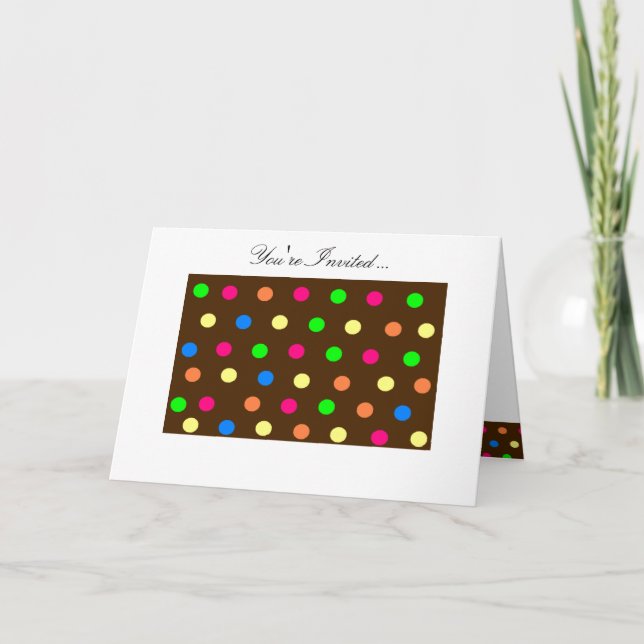 Candy Polka-Dots Inbjudan (Framsida)