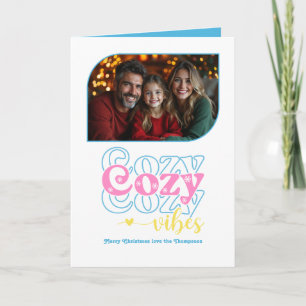 Candy Pop Mysiga Vibes Retro-julfoto Helgkort