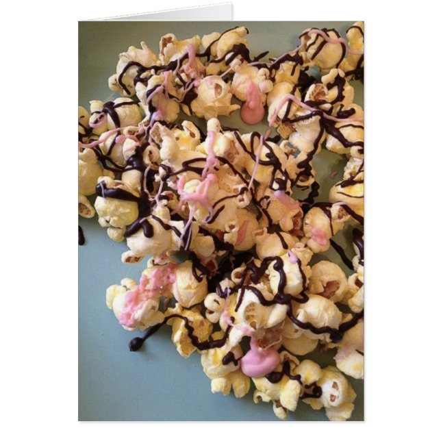 Candy Popcorn Hälsningskort (Framsidan)
