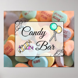 Candy Pub Bröllop eller Baby Shower-skylt Poster