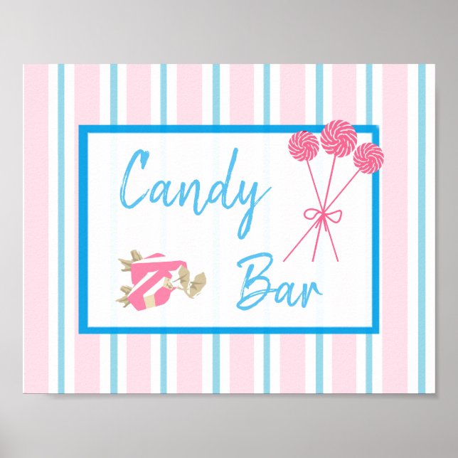 Candy Pub Bröllop eller Baby Shower-skylt Poster (Framsidan)
