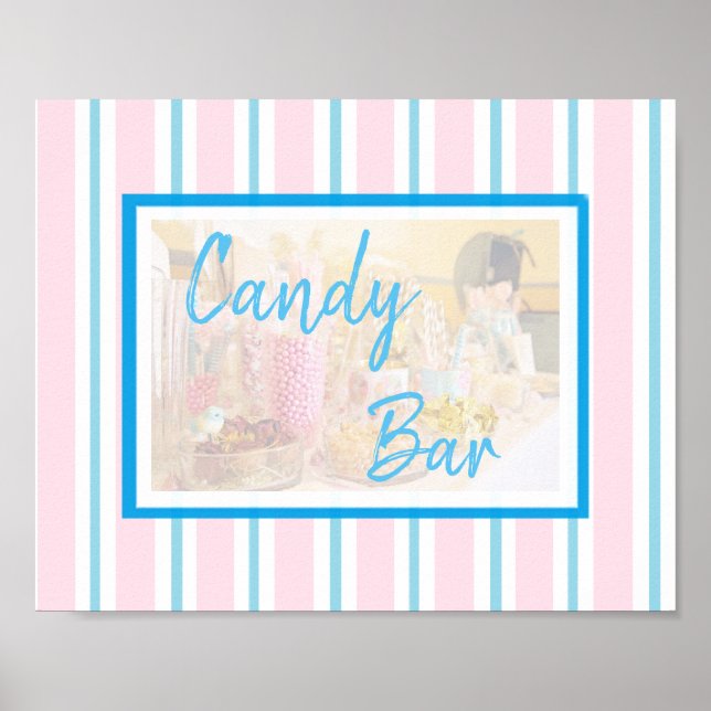 Candy Pub Bröllop eller Baby Shower-skylt Poster (Framsidan)