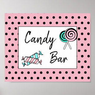 Candy Pub Bröllop eller Baby Shower-skylt Poster