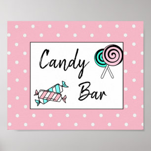 Candy Pub Bröllop eller Baby Shower-skylt Poster