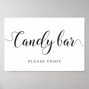 Candy Pub Bröllop-flaggan Poster