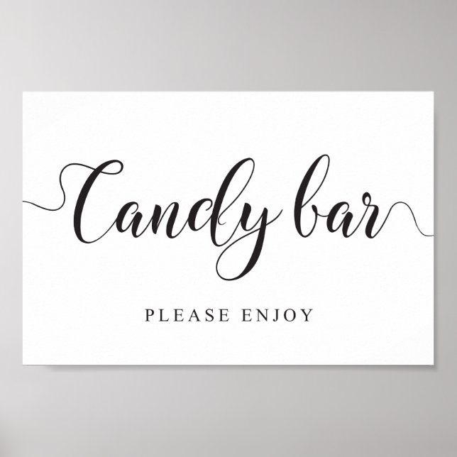 Candy Pub Bröllop-flaggan Poster  (Framsidan)