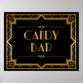 Candy Pub Bröllop Sign | Gatsby Art Deco Poster