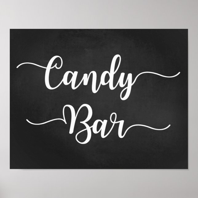 Candy Pub Bröllop Sign | Modern kallgrafi Poster (Framsidan)