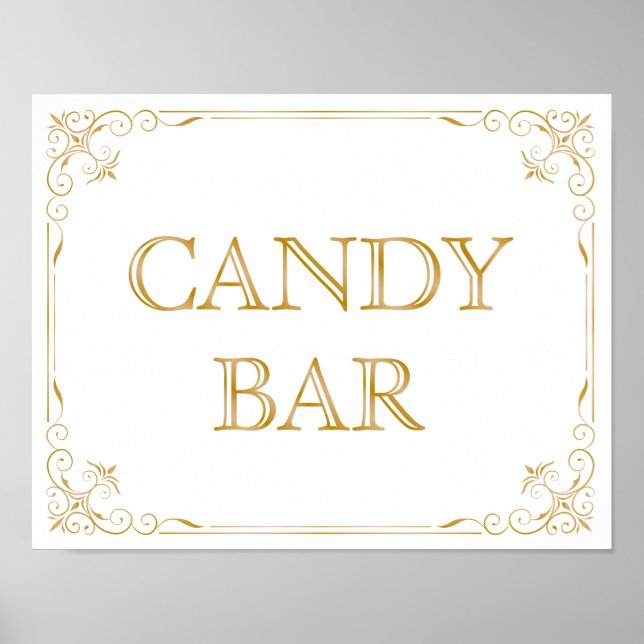 Candy Pub Bröllop Sign | Modern kalligrafi Poster (Framsidan)
