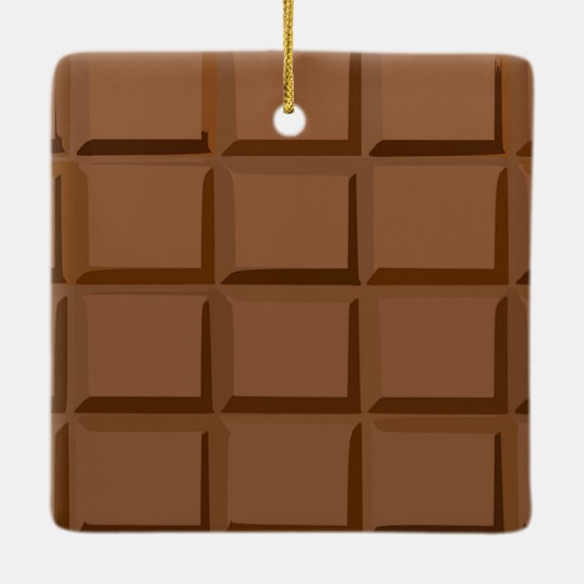 Candy Pub Ceramic JulSquare Ornament (Baksida)