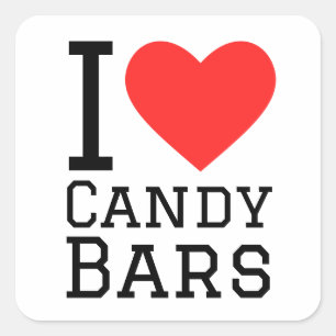 Candy pub mönster fyrkantigt klistermärke