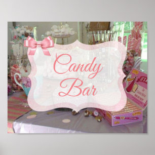 Candy Pub Sign Rosa Baby Shower Poster