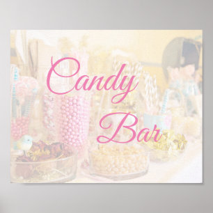 Candy Pub Sign Rosa Poster