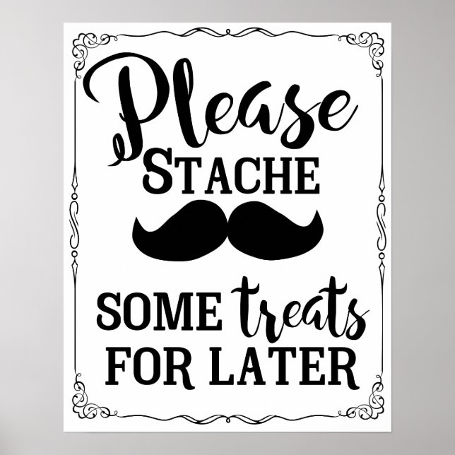 Candy pub (söt bord), svart bröllop färg poster (Framsidan)