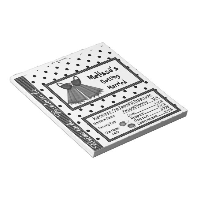 Candy Pub Wrapper Möhippa Party favors Anteckningsblock (Vinklad)