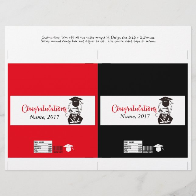 Candy Pub Wrapper - Studentmössa Reklamblad (Framsidan)