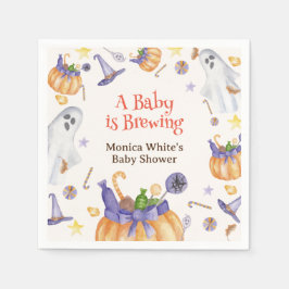 Candy Pumpkin Spöken Halloween Baby Brewing Shower Pappersservett