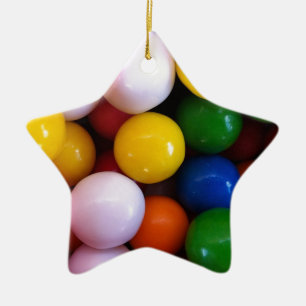 Candy rainbow gum bollar julgransprydnad keramik
