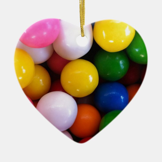 Candy rainbow gum bollar julgransprydnad keramik (Framsidan)