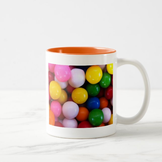 Candy rainbow gum bollar Två-Tonad mugg (Höger)